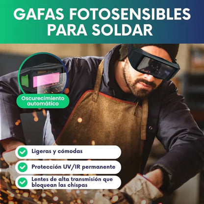 Gafas fotosensibles para soldar - Oscurecimiento automático