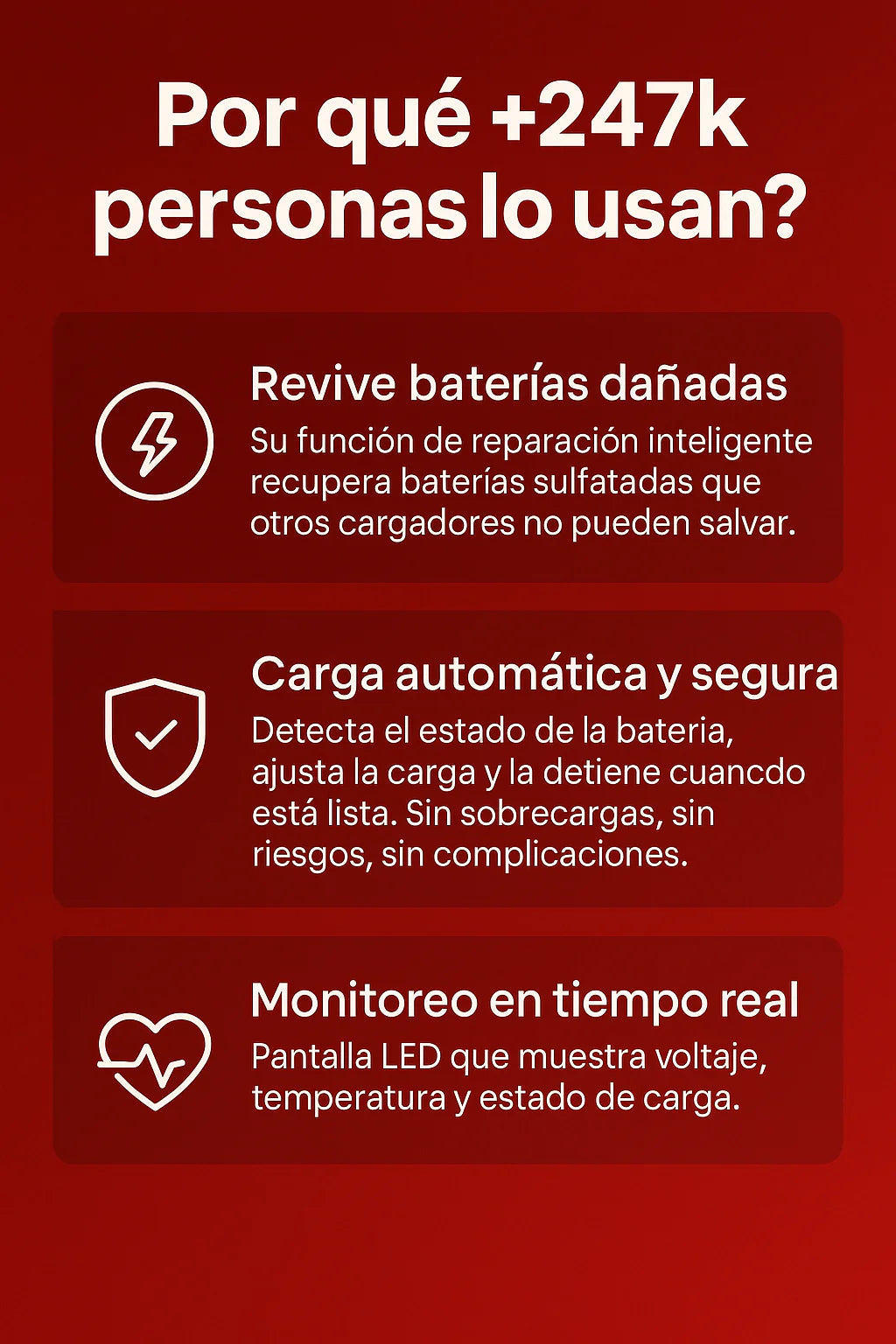 Enusic 12V - el cargador que revive tu batería