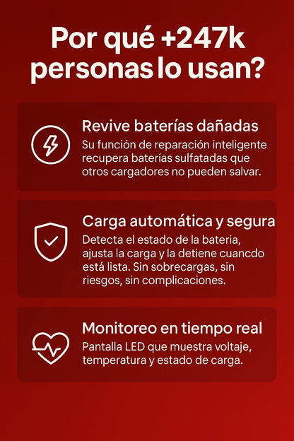 Enusic 12V - el cargador que revive tu batería