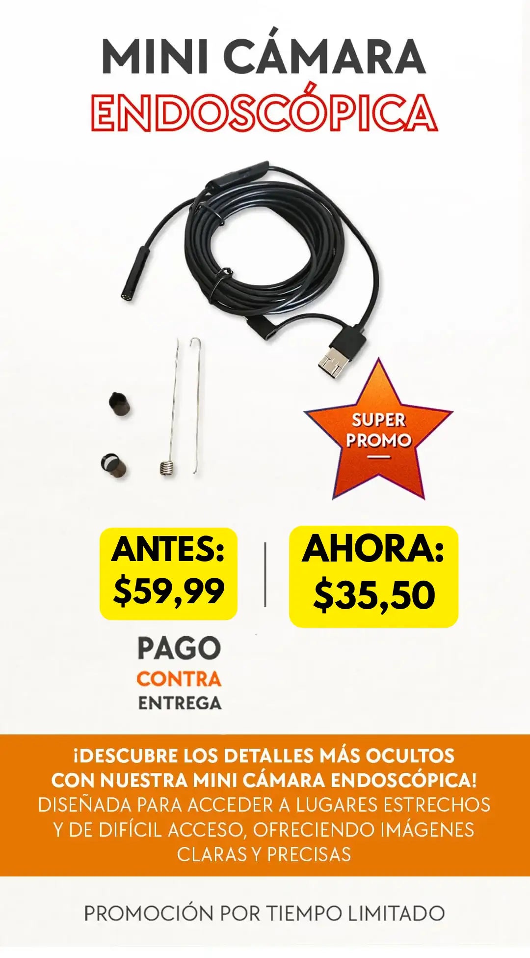 Mini camara endoscopica